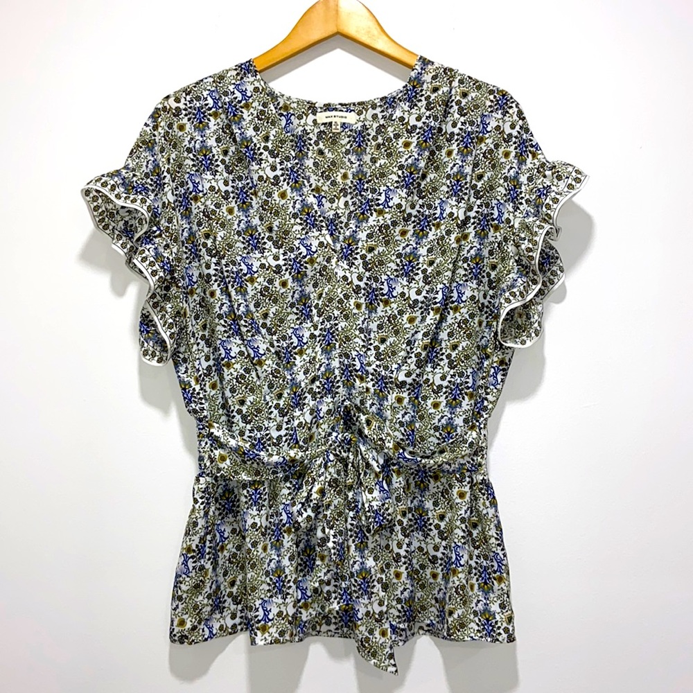 Max Studio Chiffon Boho Top Women Size XL